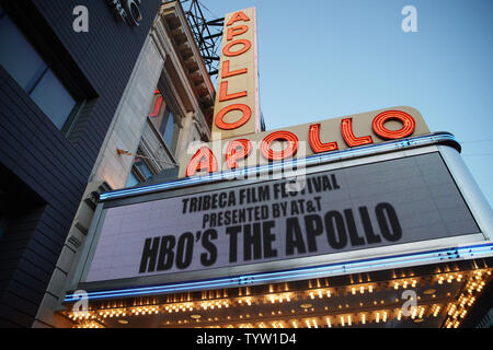 Le marquis affiche 'l' Apollo projection au Festival du film de Tribeca 2019 à l'Apollo Theatre le 24 avril 2019 à New York City Photo de John Angelillo/UPI Banque D'Images