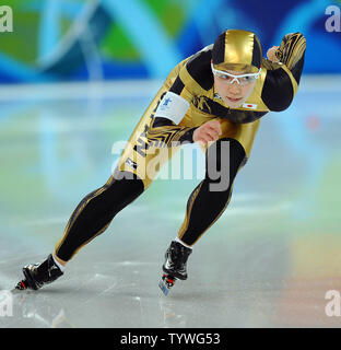 Nao Kodaira du Japon de la concurrence dans les 500 mètres de patinage de vitesse à l'anneau olympique de Richmond, à Vancouver, Canada, durant les Jeux Olympiques d'hiver de 2010 le 16 février 2010. UPI/Roger L. Wollenberg Banque D'Images