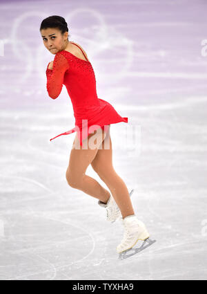 Ivett Toth, de la Hongrie au cours de la concurrence Mesdames Figure Skating patinage libre finale au Jeux Olympiques d'hiver de Pyeongchang 2018, dans la patinoire à Gangneung Gangneung, Corée du Sud, le 23 février 2018. Photo par Kevin Dietsch/UPI Banque D'Images