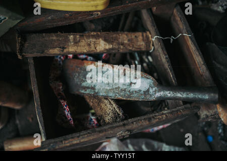 Outils de tissage bambou Banque D'Images