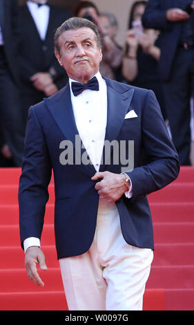 Sylvester Stallone arrive sur le tapis rouge lors de la cérémonie de clôture avant la projection du film 'The Specials" au 20e Congrès International du Film de Cannes à Cannes, France le 25 mai 2019. Photo de David Silpa/UPI Banque D'Images