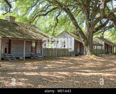 Homestead pour les travailleurs de la plantation de sucre à Oak Alley Plantation à Vacherie, Louisiane Banque D'Images