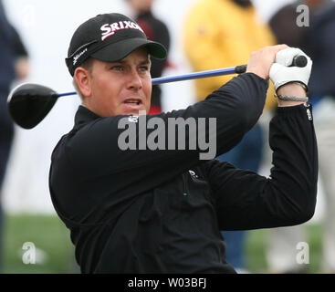 De Suède Henrik Stenson tees off au troisième tour de l'Accenture Match Play Championship à la galerie à Dove Mountain de Marana, Arizona le 23 février 2007. Stenson a défait Aaron Baddeley 4 et 3.(Photo UPI/Art Foxall) Banque D'Images