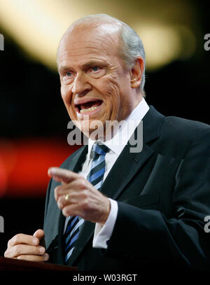 L'ancien candidat présidentiel républicain le sénateur Fred Thompson (R-TN) parle le deuxième jour de la Convention nationale du parti républicain à l'Xcel Energy Center à Saint Paul, Minnesota le 2 septembre 2008. (Photo d'UPI/Brian Kersey) Banque D'Images
