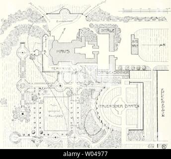 Image d'archive à partir de la page 245 de Die Gartenkunst (1899). Die Gartenkunst diegartenkunst10deut Année : 1899 148 IIU' C. AK ATK KUNST. X, 9 wohl zur Kunst kommen, denn wir können die Kunst Gleiches schon ein früher in der Malerei und in der nur dann, wenn wir verstehen sie im Bereich Bildnerei zu beobachten guerre. mit dem wirklichen Leben, mit der herrschenden oder Ich will und kann nicht erklären verstandesgemäß anbahnenden zweigniederlassungen, Weltanschauung betrachten. Si wie und warum das alles Kam, je souhaiterais finden Sie denn wir auch in der Kunst, speziell in den mordu, selbst zu sehen, nein zu scha Banque D'Images