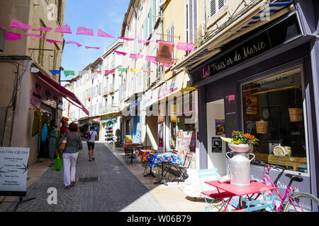 Rue commerçante, La Ciotat, Bouches-du-Rhône, France Banque D'Images