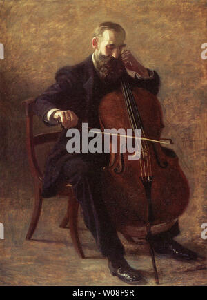 Thomas Eakins - Violoncelle violoncelliste Player 1896 Banque D'Images