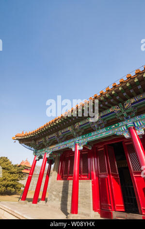 Le paysage architectural du palais dans le parc Beiling, Shenyang, Liaoning Province Banque D'Images