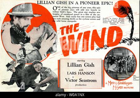 LILLIAN GISH et LARS HANSON DANS LE VENT 1928 VICTOR SEASTROM directeur / scénario SJOSTROM FRANCES MARION Metro Goldwyn Mayer Banque D'Images