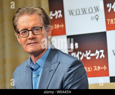 Acteur Kyle MacLachlan assiste à une conférence de presse pour le film "Twin Peaks : le retour" à Tokyo, Japon le 12 juillet 2017. Ce dorama série sera diffusée par channel 'WOWOW' le 22 juillet au Japon. Photo par Keizo Mori/UPI Banque D'Images