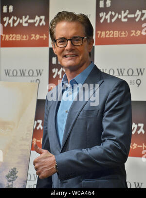 Acteur Kyle MacLachlan assiste à une conférence de presse pour le film "Twin Peaks : le retour" à Tokyo, Japon le 12 juillet 2017. Ce dorama série sera diffusée par channel 'WOWOW' le 22 juillet au Japon. Photo par Keizo Mori/UPI Banque D'Images