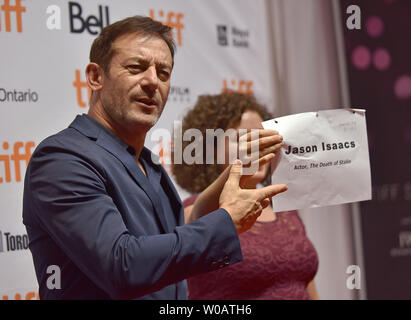 Acteur Jason Isaacs arrive à la soirée annuelle de collecte de TIFF tenue au TIFF Bell Lightbox in Toronto, Canada le 6 septembre 2017. L'événement est un coup d'envoi de la 42e Festival International du Film de Toronto (TIFF), qui se déroule du 7-16 et aussi une collecte de fonds au profit de "partager son voyage', un TIFF campagne de soutien à voix de femmes dans les industries de l'écran. Photo par Christine Chew/UPI Banque D'Images