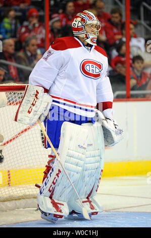 Gardien de but des Canadiens de Montréal Carey Price (31) en action contre les Capitals de Washington dans la deuxième période à la Verizon Center à Washington, D.C. le 24 janvier 2013. UPI/Mark Goldman Banque D'Images