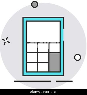 L'icône de la calculatrice. Appartement moderne de style design. Vector illustration simple icône de page web, marketing, mobile application, élément graphique sur white backgroun Illustration de Vecteur
