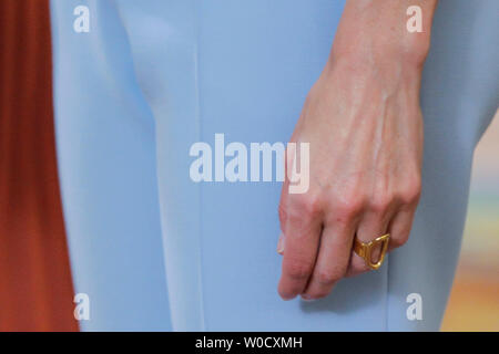 Madrid, Espagne. 27 Juin, 2019. Reine Letizia participe à divers auditoires au Palais de la Zarzuela à Madrid, Espagne le 27 juin 2019. Credit : Jimmy Olsen/Media Espagne*** ***aucune perforation/Alamy Live News Banque D'Images