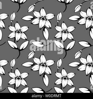 Motif de fleurs de lis sans soudure de fond vecteur Illustration de Vecteur