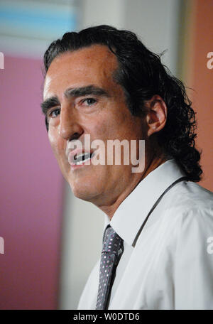 Craig Mello, le prix Nobel 2006 de physiologie ou médecine, parle à un public au sujet de sa découverte de l'interférence ARN, à la Bibliothèque du Congrès à Washington le 26 juillet 2007. (Photo d'UPI/Alexis C. Glenn) Banque D'Images