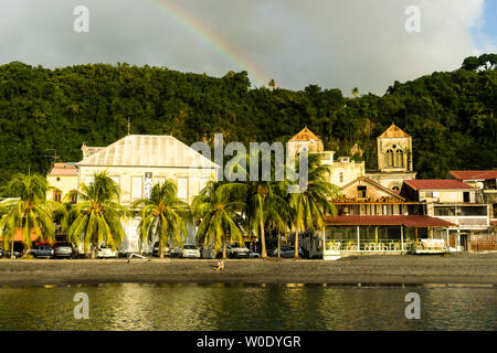 Saint-Pierre, et l'église Notre-Dame-du-Bon-Port, Martinique, France Banque D'Images