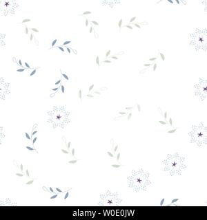 Modèle de résumé sans branches et fleurs sur fond blanc. hand drawn vector illustration Illustration de Vecteur