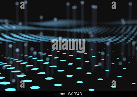 Le rendu 3D,abstract background changer de point Banque D'Images