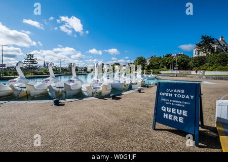 Bangor Marina et parc Pickie Banque D'Images