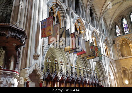 L'intérieur de l'Irlandais cathédrales gothiques de la ville de Dublin Banque D'Images