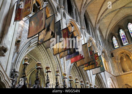 L'intérieur de l'Irlandais cathédrales gothiques de la ville de Dublin Banque D'Images