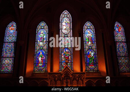 L'intérieur de l'Irlandais cathédrales gothiques de la ville de Dublin Banque D'Images