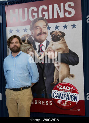 Zach Galifianakis arrive pour la projection de son film 'La campagne' au Newseum, le 31 juillet 2012 à Washington, D.C. UPI/Kevin Dietsch Banque D'Images