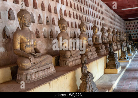 Bouddhas, Wat Si Saket , Buddhistisches Kloster, Vientiane, Laos | Bouddhas à Wat Si Saket monastère bouddhiste de Vientiane, Laos | Banque D'Images