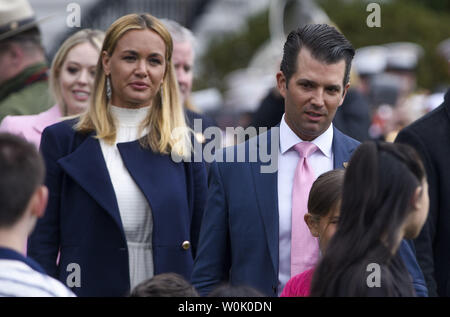 L'atout de Donald Trump et Vanessa, Jr. arrivent sur la pelouse Sud 2018 pour la chasse aux Œufs de Pâques à la Maison Blanche à Washington, DC, le 2 avril 2018. Photo par Leigh Vogel/UPI Banque D'Images