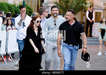 Carlsbad, République tchèque. 27 Juin, 2019. Julianne Moore et son mari Bart Freundlich sur un tour de ville à la 54e Festival International du Film de Karlovy Vary 2019 Le 27 juin, 2019 à Carlsbad, en République tchèque. Credit : Geisler-Fotopress GmbH/Alamy Live News Banque D'Images