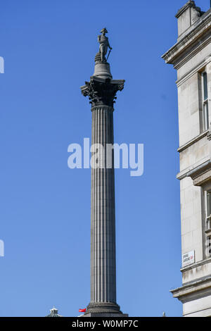 Londres. 27 juin 2019. La colonne Nelson à Trafalgar Square, le 27 juin 2019, Londres, Royaume-Uni : Crédit photo Capital/Alamy Live News Banque D'Images