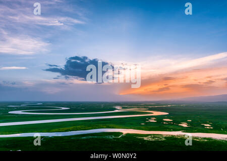 Bayinbrook Prairie, Yili, Xinjiang Banque D'Images