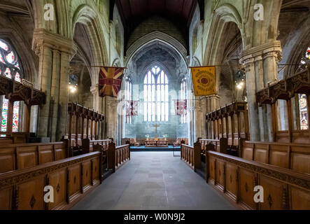 Intérieur du 15ème siècle Eglise Holy rude à Stirling, Scotland, UK Banque D'Images