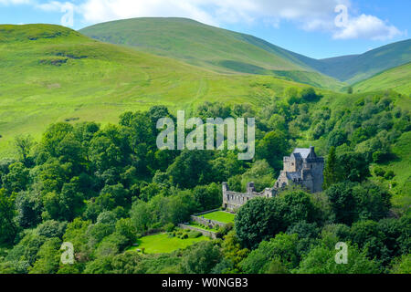 Vue sur Château Campbell en dollar, Clackmannanshire, Ecosse, Royaume-Uni Banque D'Images