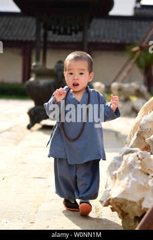 Cute little monk, aire de la photographie. Banque D'Images