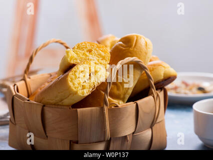 Pain à la crème, beurre, pain, pâtes à la crème, West Point. Banque D'Images