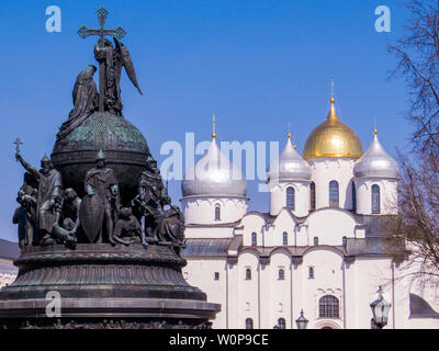 Cathédrale Sainte-Sophie, Veliki Novgorod, Russie Banque D'Images