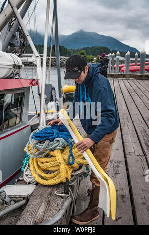 La pêche commerciale, Sitka, Alaska Banque D'Images