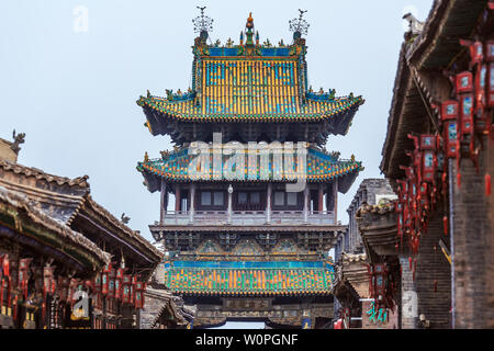 Pingyao ancient city building Banque D'Images