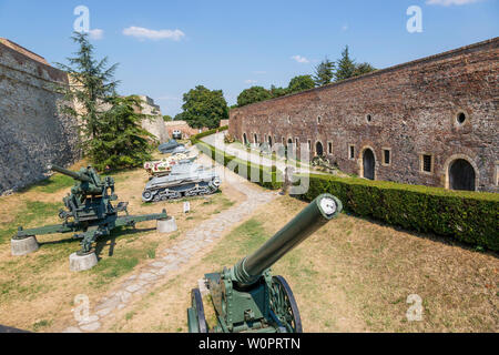 Belgrade, Serbie - Juillet 31, 2017 : Musée de l'armement à l'air libre dans la forteresse de Belgrade, Serbie. Banque D'Images
