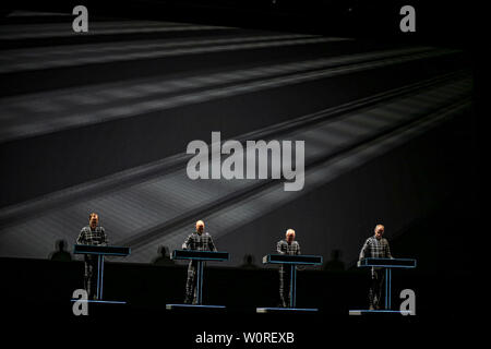 Rome, Italie. 27 Juin, 2019. Kraftwerk in concerto Al Teatro Romeno di Ostia Antica a Rome. Credit : Daniela Franceschelli/Pacific Press/Alamy Live News Banque D'Images