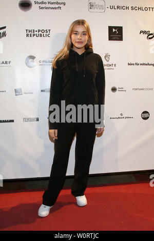 Milena Tscharntke, WarumUp Eroeffnungsparty, 2018 Schleswig Holstein und der Filmfoerderung Hamburg, Hambourg Kampnagel, 24.01.2018 Banque D'Images