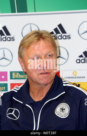 Trainer Horst Hrubesch, Fußball-Länderspiel à Freiburg : France vs Frankreich (U 21) Banque D'Images