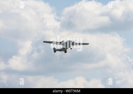 BERLIN, ALLEMAGNE - 27 avril 2018 transport : avion de patrouille et d'ADAC PZL-Mielec M-28 Skytruck. ILA Berlin Air Show Exhibition 2018 Banque D'Images