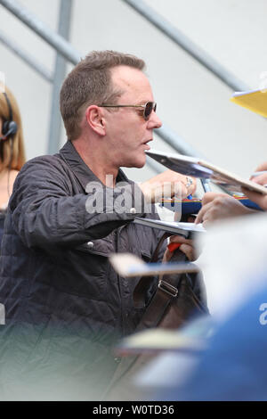 Kiefer Sutherland (acteurs et actrices, Musiker), Markus Lanz Émission-fuer den 31.05. aus dem Stahltwiete Studio, Hambourg, 30.05.2018 Banque D'Images