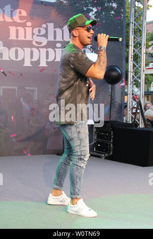 Pietro Lombardi, Late Night Shopping, Designer Outlet Soltau, 03.08.2018 Banque D'Images