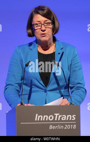 InnoTrans 2018 - Cérémonie d'ouverture - Violeta Bulc, la commissaire für Verkehr Banque D'Images