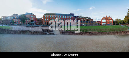 Une vue panoramique de l'Amphithéâtre Romain à Chester Banque D'Images